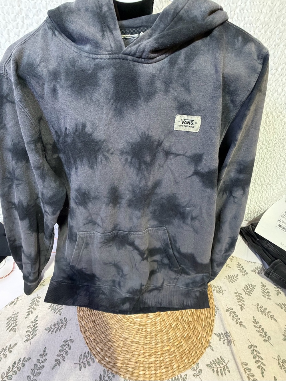 Vans Black & Charcoal Tie-Dye Kids Hoodie